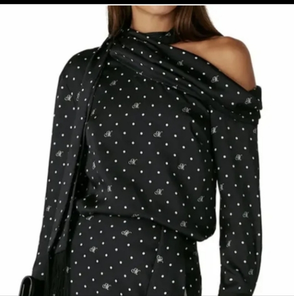 MONSE Long Sleeve Tie Neck Fringe - Picture 6 of 17